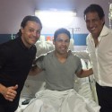 (FOTO) Matías Oyola será baja por 6 meses y la nueva directiva de Barcelona lo visitó