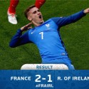 (VIDEO) Francia derrotó a Irlanda 2-1 y pasa a cuartos de final