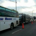 Hinchada de Atlético Nacional llega en buses
