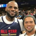 (VIDEO) Ronaldinho se divierte en el NBA All Star con LeBron James