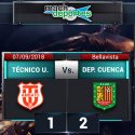 (VIDEO) Deportivo Cuenca se llevó la victoria como visitante ante Técnico Universitario