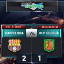 (VIDEO) Victoria de Barcelona sobre Deportivo Cuenca en el Monumental