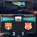 Barcelona venció a Técnico Universitario en el Monumental