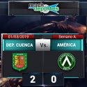 (VIDEO) Deportivo Cuenca derrotó a América y se mantiene en la parte alta de la tabla