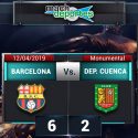 (VIDEO) Barcelona despidió a Guillermo Almada con goleada sobre Deportivo Cuenca