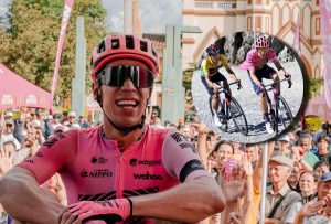 Emotiva despedida de Rigoberto Urán, corrió junto a Carapaz en el EF